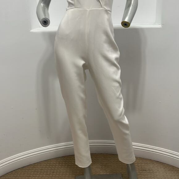 Lavish Alice White Frill Jumpsuit Size 4 - Picture 11 of 16